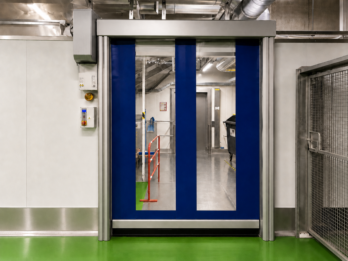 Porte rapide à enroulement (environnement agro-alimentaire)